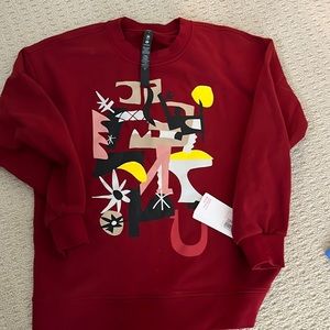 Lululemon perfectly oversized crewneck sweater size 6 red